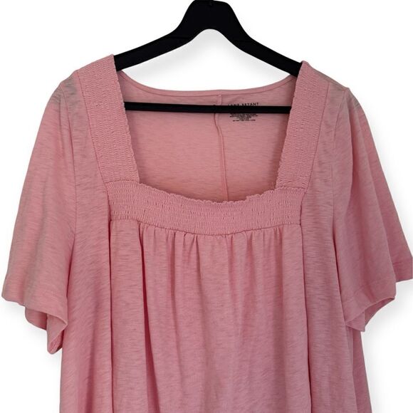 Lane Bryant Swing Flutter-Sleeve Square-Neck Tee Size 14/16 - Picture 2 of 6